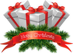 transparent_merry_christmas_presents_clipart